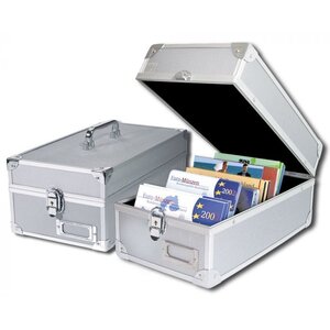Case, Alu.MK - suitable for: PP Coin Sets - with handle - dim: 185 x 365 x 160 mm.