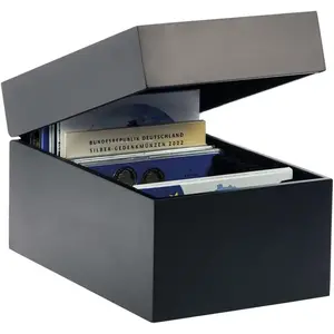 Archive Box , Black - for PP coin sets 160 x 100 mm. (20 pcs.) Black - dim: 295 x 210 x 190 mm.