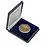 Coin Box , HS - for Coins Ø 33 mm. Dark blue plastic - dim: 67 x 70 x 12 mm.