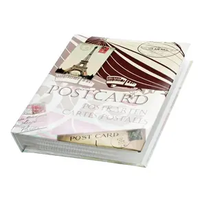 Album, Retro Small (relié) für Postkarten (148 x 105 mm.) mit 50 Blätter - Designdruck - Abm: 190 x 235 x 55 mm.