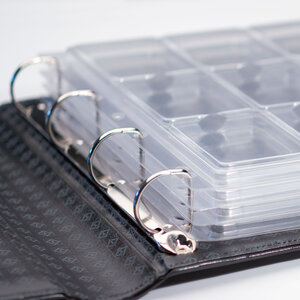 ENCAP, Sheets (4 rings) for Slabs capsules 60 x 85 mm. (9 pcs.) Transparent - dim: 240 x 282 mm.