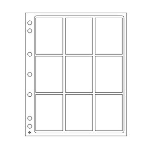 ENCAP, Sheets (4 rings) for Slabs capsules 60 x 85 mm. (9 pcs.) Transparent - dim: 240 x 282 mm.