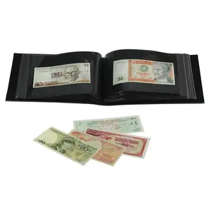 Classic, Album (gebunden) für Banknoten (195 x 130 mm.) mit 50 Blätter - Rot - Abm: 215 x 150 x 58 mm.