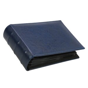 Classic, Album (relié) pour billets de banque (195 x 130 mm.) avec 50 feuilles - Bleu - dim: 215 x 150 x 58 mm.