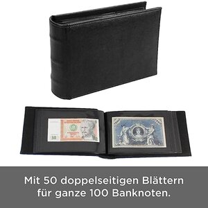 Safe Album Standard de collection de billets de banque, noir