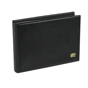 Zakformaat, Album (gebonden) voor Munten Ø 40 mm. (80 st.) 10 bladen - Zwart - afm: 210 x 105 x 25 mm.