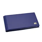 Safe, Format de poche, Album (relié)  pour Monnaies Ø 40 mm. (80 pcs.)  10 feuilles - Bleu - dim: 210x105x25 mm. ■ par pc.