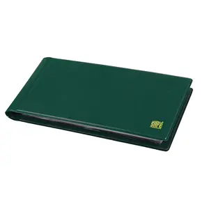 Taschenformat, Album (gebunden) für Münzen Ø 40 mm. (80 Stk.) 10 Blätter - Grün - Abm: 210 x 105 x 25 mm.