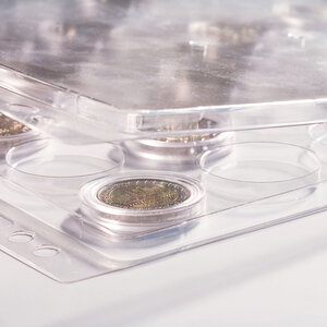 ENCAP, Sheets (4 rings) for Euro coin sets (5 sets) Transparent - dim: 240 x 282 mm.