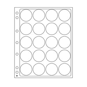 Leuchtturm, ENCAP coin sheets, 20 x Ø 40 mm.