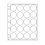 ENCAP, Sheets (4 rings) for coins Ø 38-39 mm. (20 pcs.) Transparent - dim: 240 x 282 mm.
