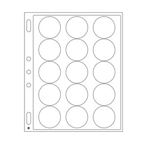 Leuchtturm, ENCAP coin sheets, 15 x Ø 45 mm.