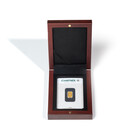 Leuchtturm, Munten box, Volterra - voor Coin-card/Goudbaar-blister 54x86 mm. (1 st.)  Mahoniekleur - afm: 90x120x30 mm. ■ per st.