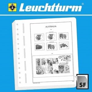 Supplement period: 1990-1995 - Australia - Sheets for basic album (43 pcs.) - Leuchtturm,  preprint sheets (champagne colored)