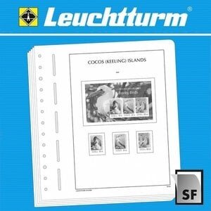 Supplement period: 1963-2020 - Keeling island - Sheets for basic album (62 pcs.) - Leuchtturm,  preprint sheets (champagne colored)