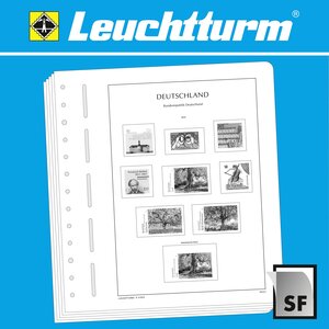 Supplement periode: 2020-2023 - Duitsland, type: H - bladen voor Postzegelboekjes (42 st.) - Leuchtturm, voordrukbladen (champagnekleurig)