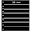 Feuilles de pochettes, Noir Utilisation des 2 côtés - 7 pochettes horizontale - LEUCHTTURM, R - type 7.S - 13 Anneaux - Dim. du pochette: 248x36 mm. ■ par 5 pièces.