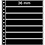 Einsteckblätter, Schwarz 2-seitige Verwendung - 7 Fächer horizontal, R - Typ 7.S - 13 Ringe - Fach abm: 248x36 mm.