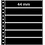 Insert sheets, Black 2-sided use - 6 compartments horizontal, R - type 6.S - 13 Rings - Pocket dim: 248x44 mm.