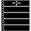 Insert sheets, Fully transparent - 5 compartments horizontal, R - type 5.S - 13 Rings - Pocket dim: 248x54 mm.