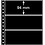 Insert sheets, Black 2-sided use - 3 compartments horizontal, R - type 3.S - 13 Rings - Pocket dim: 248x94 mm.