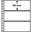 Insert sheets, Fully transparent - 3 compartments horizontal, R - type 3.C - 13 Rings - Pocket dim: 248x94 mm.