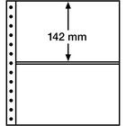 Leuchtturm, R bladen (13 rings) type:  2C - 2 vaks indeling (248x142) Transparant - afm: 270x297 mm. ■ per 5 st.