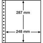 Leuchtturm, R bladen (13 rings) type:  1C - 1 vaks indeling (248x287) Transparant - afm: 270x297 mm. ■ per 5 st.