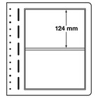 Insert sheets, Champagne - 2 compartments horizontal - LEUCHTTURM, LB - type LB.2 - 13 Rings - Pocket dim: 190x124 mm. ■ per 10 piecess.
