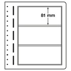 Insert sheets, Champagne - 3 compartments horizontal - LEUCHTTURM, LB - type LB.3 - 13 Rings - Pocket dim: 190x81 mm. ■ per 10 piecess.