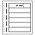 Insert sheets, Champagne - 6 compartments horizontal - LEUCHTTURM, LB - type LB.6 - 13 Rings - Pocket dim: 190x37 mm. ■ per 10 piecess.