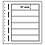 Insert sheets, Champagne - 6 compartments horizontal, LB - type LB.6 - 13 Rings - Pocket dim: 190x37 mm.