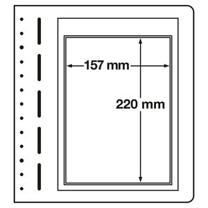Insert sheets, Champagne - 1 compartment horizontal, LB - type LB.ETB - 13 Rings - Pocket dim: 157x220 mm.