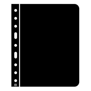 Interleaves - model: VARIO (4 rings) Black - dim: 216 x 280 mm.
