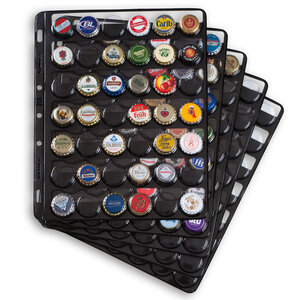 Grande Compart, Album (4 anneaux ) convient pour: Capsules de Bouteilles- avec 5 pages - Conceptionimpression - dim: 280 x 325 x 60 mm.