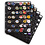 Grande Compart, Sheets (4 rings) for Bottle caps (42 pc.) Transparant with Black background foil - dim: 240 x 296 mm.
