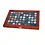 Presentation Display, Premium - suitable for Champagne capsules (60 pcs.) Mahogany color with blue interior - dim: 375 x 260 x 30 mm.