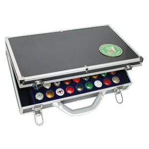 Koffer, Alu, Black - geeignet für: Champagnerkapseln (270 Stk.) Abm: 405 x 270 x 85 mm.