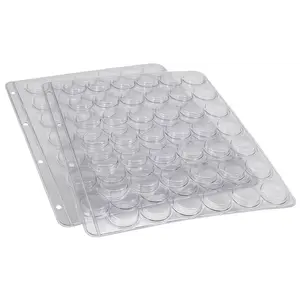 FC, Sheets (4 rings) 42 compartments - suitable for Champagne caps - Transparent - dim: 230 x 305 mm.