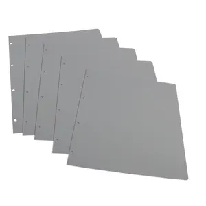 Scheidings bladen - model: F.C. (4 rings) Grijs - afm: 230 x 305 mm.