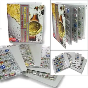 Album (4 anneaux ) convient pour: Capsules de Bouteilles - incl. 2 feuilles - Conceptionimpression - dim: 290 x 325 x 60 mm.