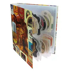 FC, Sheets (4 rings) 2 compartments (215 x 145 mm.) suitable for Beer mats - Transparent - dim: 230 x 305 mm.