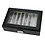 Presentation Display - for pens ( 8 pc.) Black leather look with beige interior - dim: 266 x 180 x 64 mm.