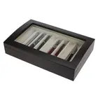 Safe, Presentation Display - for Pens (10 pcs.)  Walnut color with beige interior - dim: 310x200x60 mm. ■ per pc.