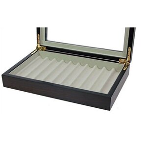 Presentation Display - for Pens (10 pcs.) Walnut color with beige interior - dim: 310 x 200 x 60 mm.