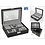 Presentation Display - for Watches (6 pc.) Black Leather look with gray interior - dim: 255 x 195 x 85 mm.