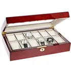 Safe, Presentation Display - for Watches (12 pcs.)  Mahogany color with beige interior - dim: 360x238x76 mm. ■ per pc.