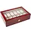 Presentation Display - for Watches (12 pcs.) Mahogany color with beige interior - dim: 360 x 238 x 76 mm.