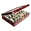 Presentation Display - for Watches (12 pcs.) Mahogany color with beige interior - dim: 360 x 238 x 76 mm.