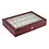 Presentation Display - for Watches (24 pcs.) Mahogany color with beige interior - dim: 430 x 300 x 90 mm.